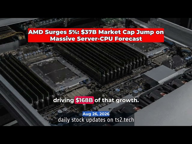 AMD Surges 5%: $37B Market Cap Jump on Massive Server-CPU Forecast #Earnings #NASDAQAMD