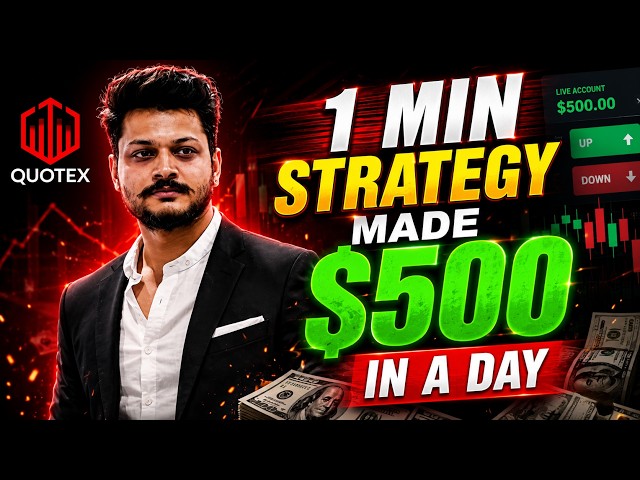 Quotex 1min STRATEGY MADE $500 IN A DAY | Quotex Trading Strategy