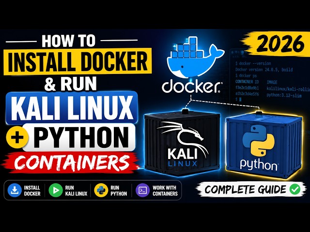 Stop Installing VMs! Run Kali Linux & Python in Docker 🚀 Easy Setup Guide (2026)