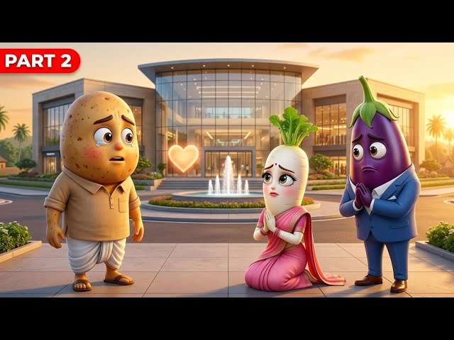 🥔 Can Potato change his destiny? 😭 | Emotional Vegetable Cartoon Story | Part 2