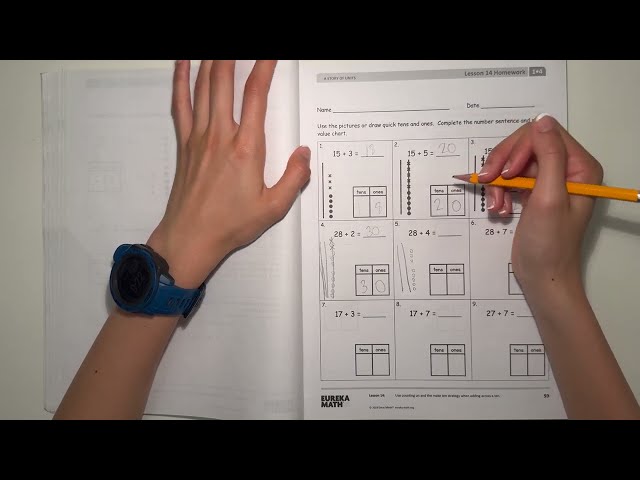 Eureka Math Grade 1 Module 4 Lesson 14 Homework | #mathwithaubrey #answers