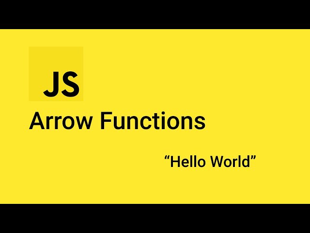 How to code - "Hello World" using JavaScript ES6 Arrow Functions [ JS ES6 for Beginners ]