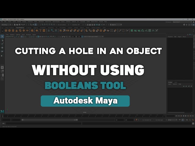 Autodesk Maya Cutting a hole in an object without using Booleans tools