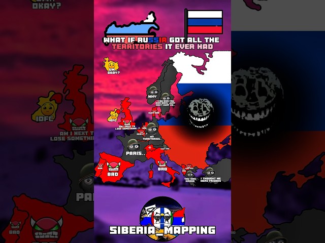 if Russia took all territories #europe #history #geographythroughmaps #mapping #map #mapper