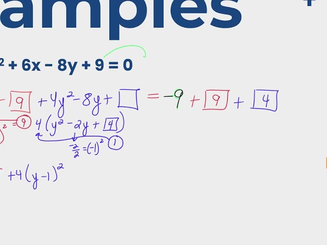 01.16 Alg2H 4.4 standard form of conics