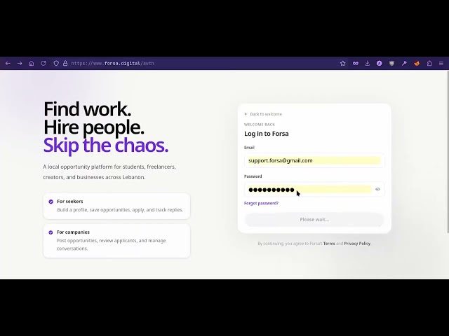 Forsa Demo — Job Marketplace Platform (React + Firebase MVP Walkthrough)
