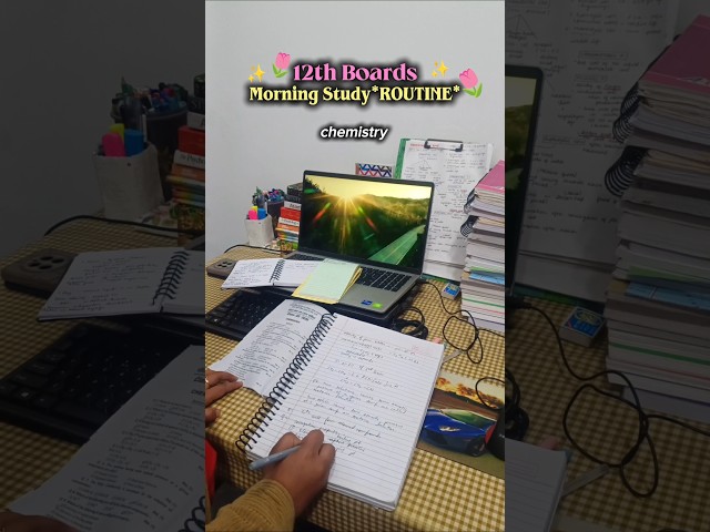 *Study ROUTINE*😭💗 for 12th boards✨📚#minivlog#studyroutine #motivation#12thboard  #boardexamprep