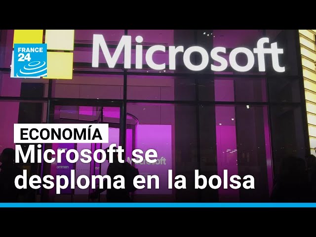 Microsoft se desploma por el costo de la IA mientras Meta repunta en Wall Street • FRANCE 24