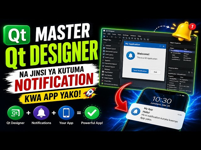 Jinsi ya kutengeneza AMAZING GUI with NO CODE! Na kufanya App yako itume notifications