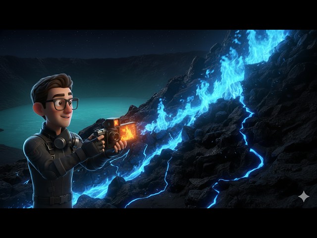 The Fire Mountain That Glows Blue