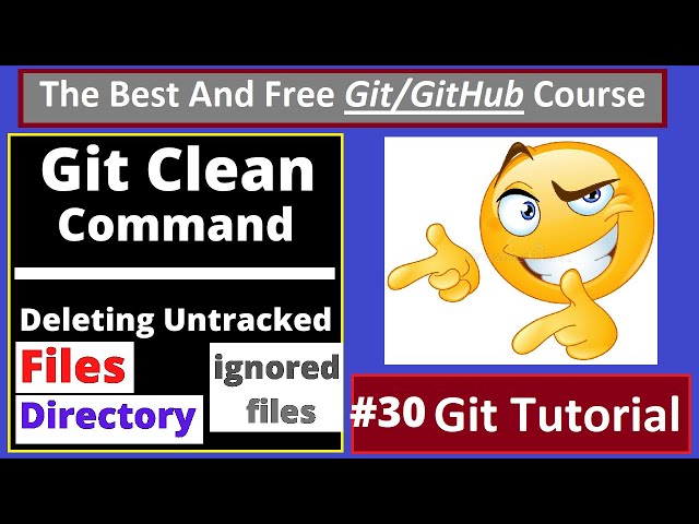 Git Tutorials: Deleting Untracked files, directory and ignored files, Git Clean Command | part 30