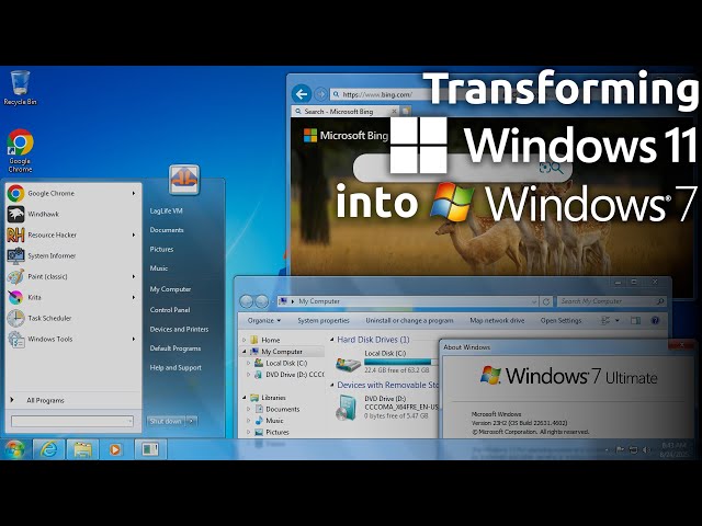 Transforming Windows 11 into Windows 7 (almost 1:1)!