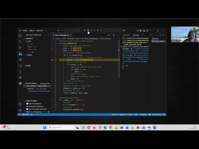 The VS Code debugger – Python programming