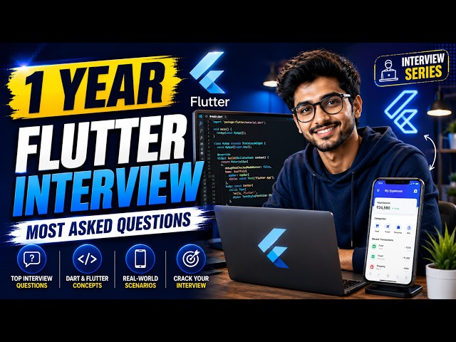 Flutter Interview for 1 Year Experience | Part 1 | Three Trees, Null Safety, Keys, Testing & More