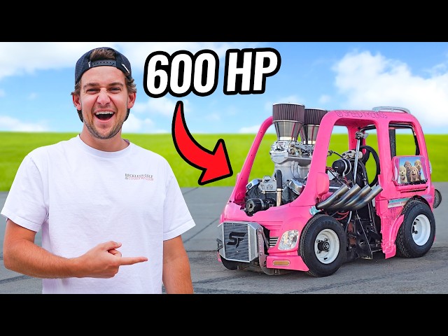 Motor Swapped Barbie Jeep! (Crashes in first minute)