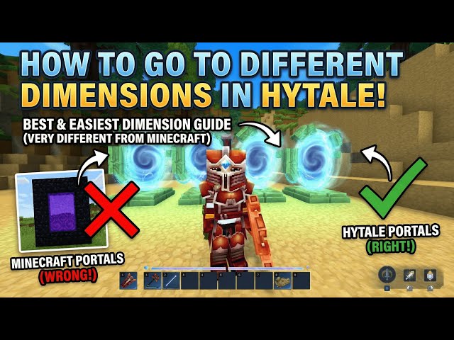 How to Go To DIFFERENT Dimensions In Hytale!