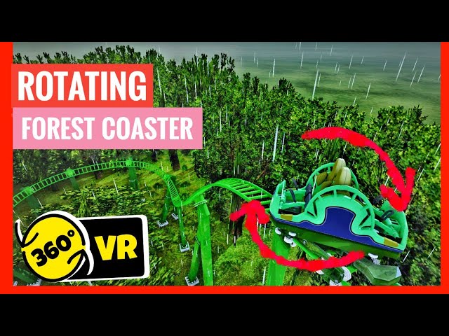 [4K 360 VR Video] Rotating Forest Coaster Simulator for Google Cardboard 360° 3D VR split screen SBS