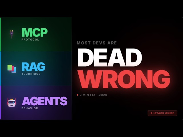 MCP vs RAG vs AI Agents Explained in 100 Seconds (2026)
