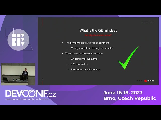 Quality Engineering mindset and TBS - DevConf.CZ 2023
