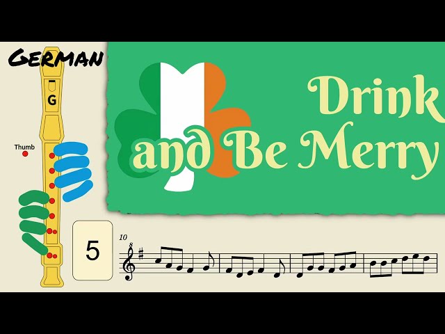 Drink and Be Merry | German Soprano Recorder Tutorial by Notes to Play