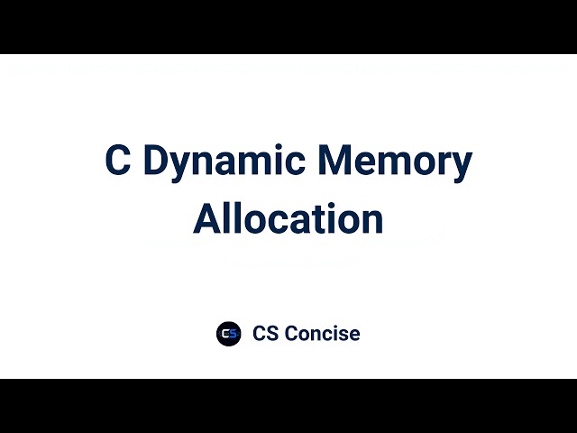 16 | C Dynamic Memory Allocation | Programming Fundamentals