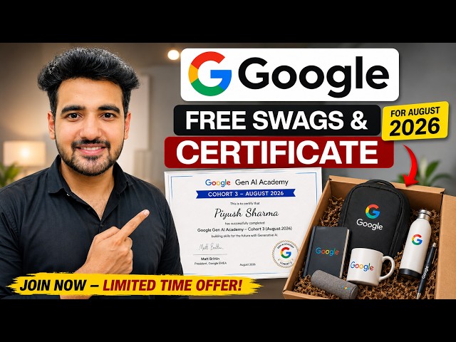 Free Google Swags & Certificates for Everyone! Google Cloud Gen AI Academy Cohort 3 in August 2026