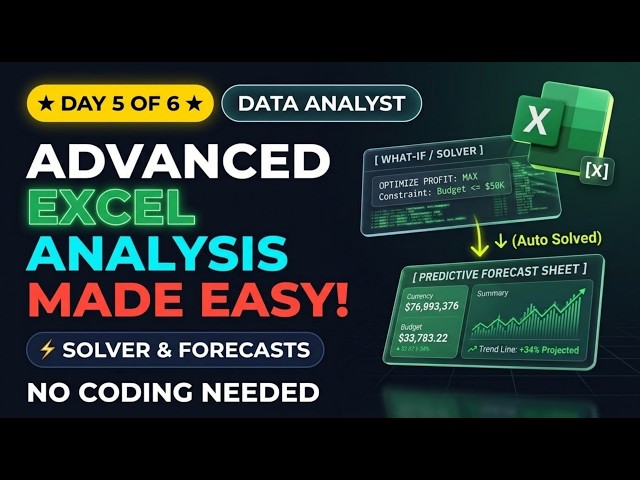 Master Advanced Excel Analysis | Data Anslyst (Day 5 of 6)