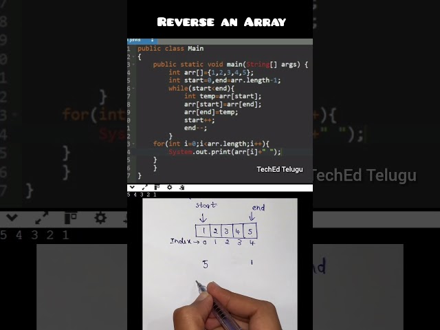 Reverse an Array in Java | Optimal Logic Explained | DSA #dsa #coding #java