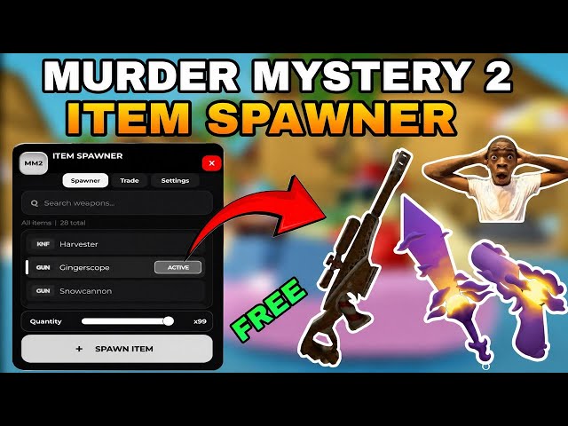 [🔪 BEST] Murder Mystery 2 Item Spawner Script | Fixed | Tradable | Roblox | MM2 Spawner Script