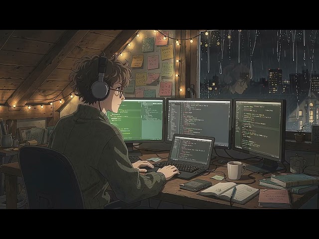 lofi coding radio 🎧 chill beats to code / study / focus to ~ warm late-night session