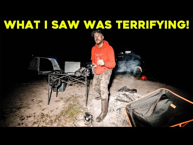(WHAT I SAW WAS TERRIFYING!) I HAD TO RUN FOR MY LIFE while SOLO CAMPING in the HAUNTED WOODS