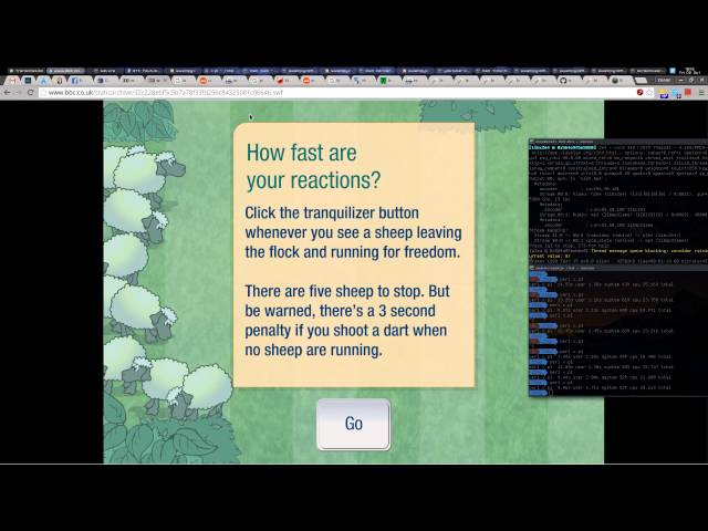 Computer plays the Reaction Sheep Game by itself