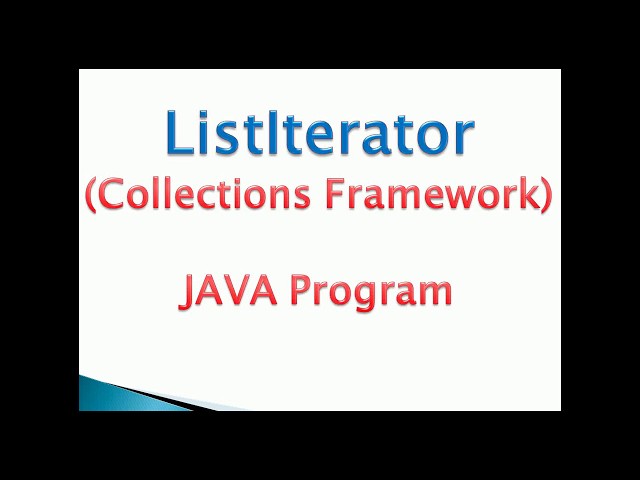 ListIterator in java Example [Forward and Backward Traverse List]