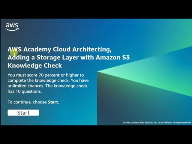 Module 4 Knowledge Check || AWS Academy Cloud Architecture