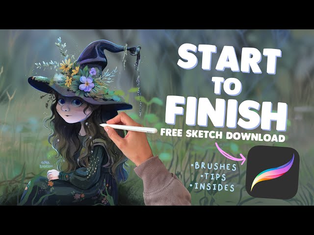 Step by Step Procreate Painting | My Full Digital Art Process