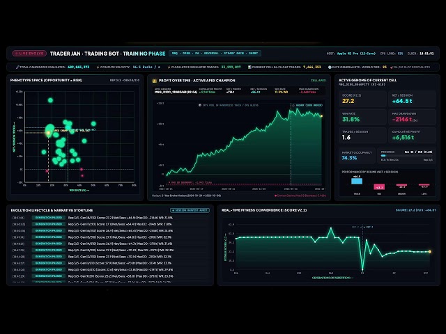 🔴 LIVE: Real-Time Algorithmic Trading BOT Training & Evolution | CME Futures
