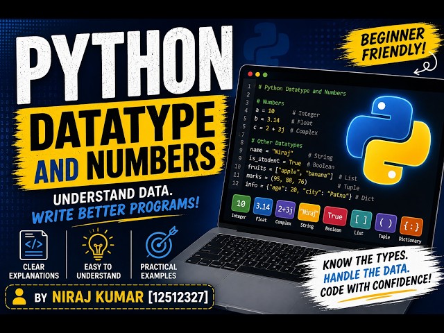 PYTHON LECTURE - 3 | DATA TYPE AND NUMBERS