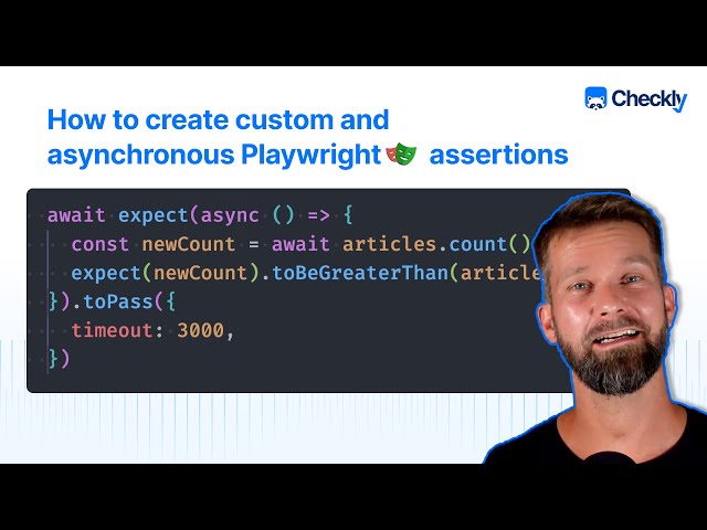 How to create custom assertions with Playwright's "toPass()" method