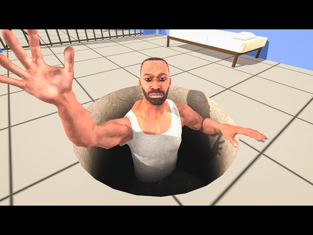 Franklin Fall in Deepest Police Station  Hole - INDIAN BIKE DRIVING 3D