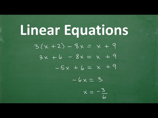 Linear Equations – Algebra – Clear and Understandable