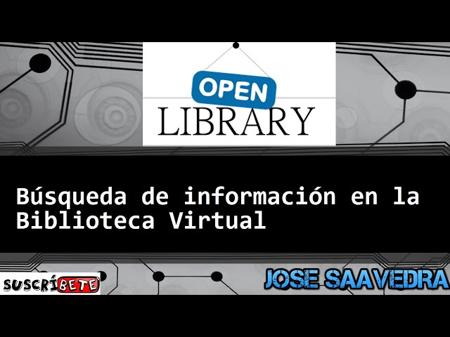 Tutorial de la Biblioteca Digital Open Library