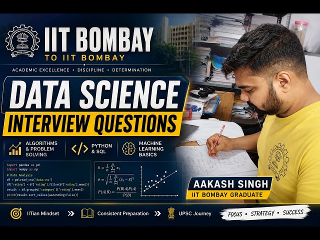 Data Science Interview Questions & Answers | Python SQL ML Statistics | IIT Bombay Graduate Guide