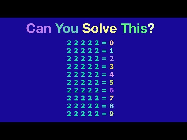 Maths Number Puzzles - Easy Math Riddles  - Math Brain Teaser