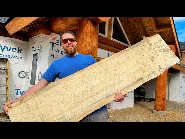 Milling Huge Slabs for Our Timber Stairs | Alaskan Hybrid Log Home