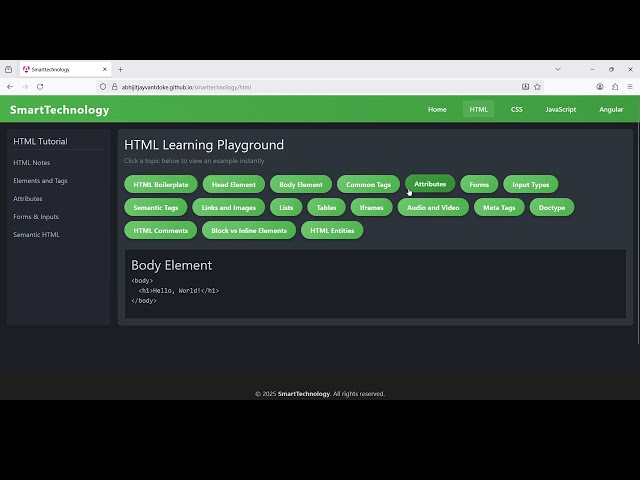 Quick notes of angular | html | css | js | https://abhijitjayvantdoke.github.io/smarttechnology/home