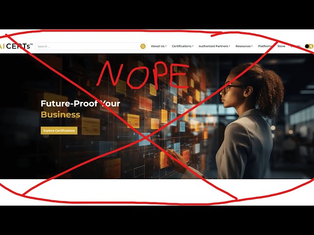AI Certs (dot) ai training review - Why I think you should AVOID places like this and save money