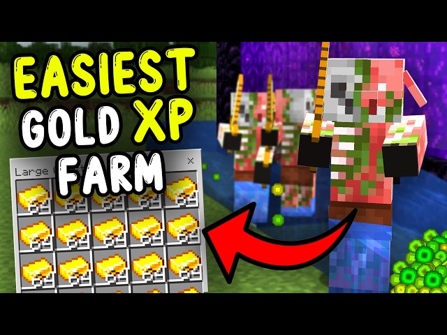 EASIEST GOLD XP Farm Minecraft Bedrock 26.1/1.21+!