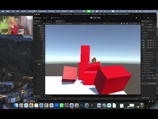 Unity Hand Tracking with Webcam (No VR/AR Headset) | MediaPipe + Python + Unity for Beginners