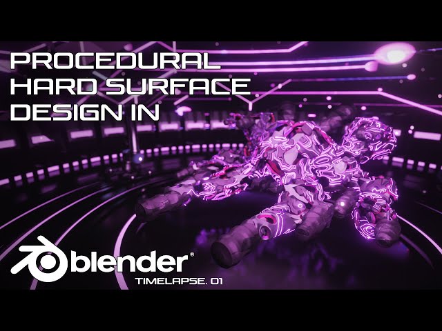 Procedural Hard Surface Design in Blender (Timelapse)