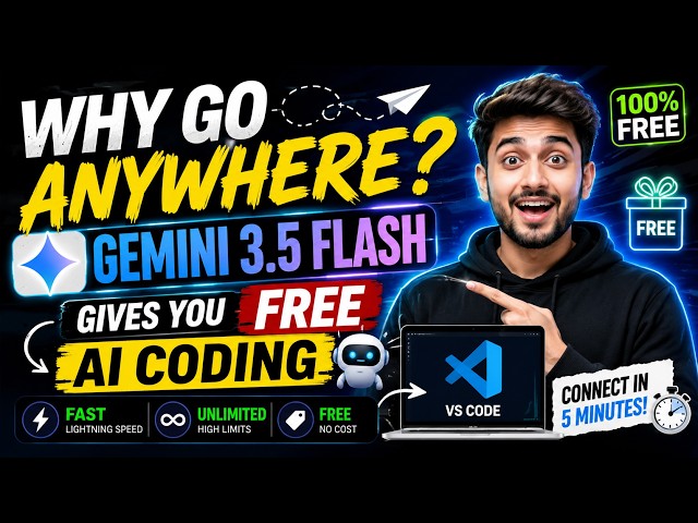 Unlimited FREE Gemini 3.5 Flash API for VS Code! ⚡ (2026)